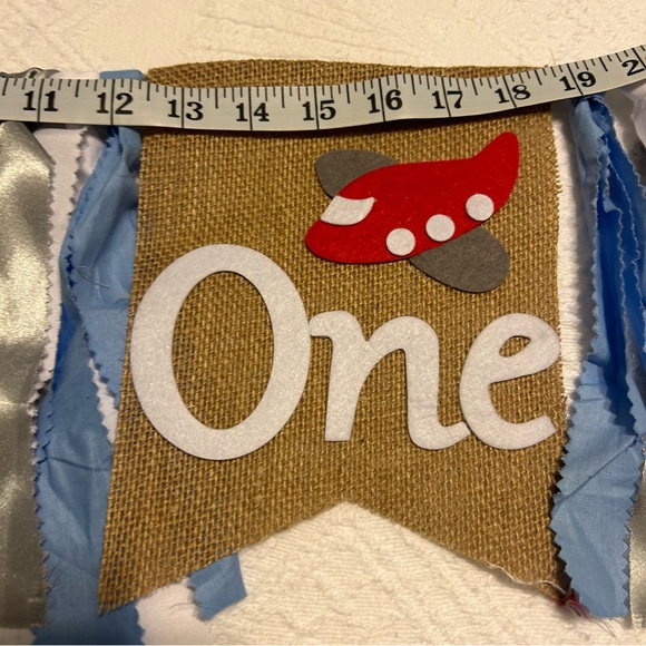 First Birthday high chair, mantel or wall ribbon  banner - Picture 4 of 5